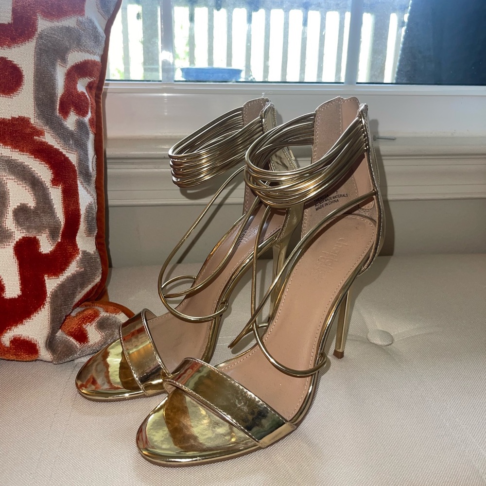 gold heels